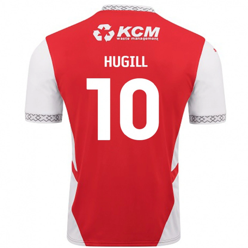 Danxen Män Jordan Hugill #10 Röd Vit Hemmatröja Matchtröjor 2024/25 Tröjor T-Tröja