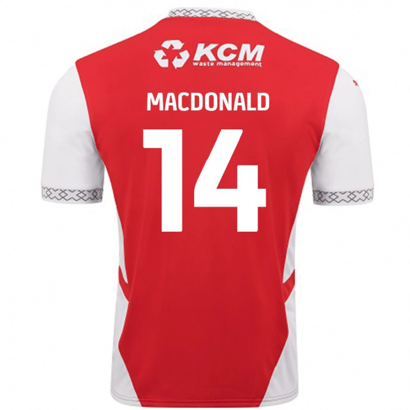 Danxen Män Alex Macdonald #14 Röd Vit Hemmatröja Matchtröjor 2024/25 Tröjor T-Tröja