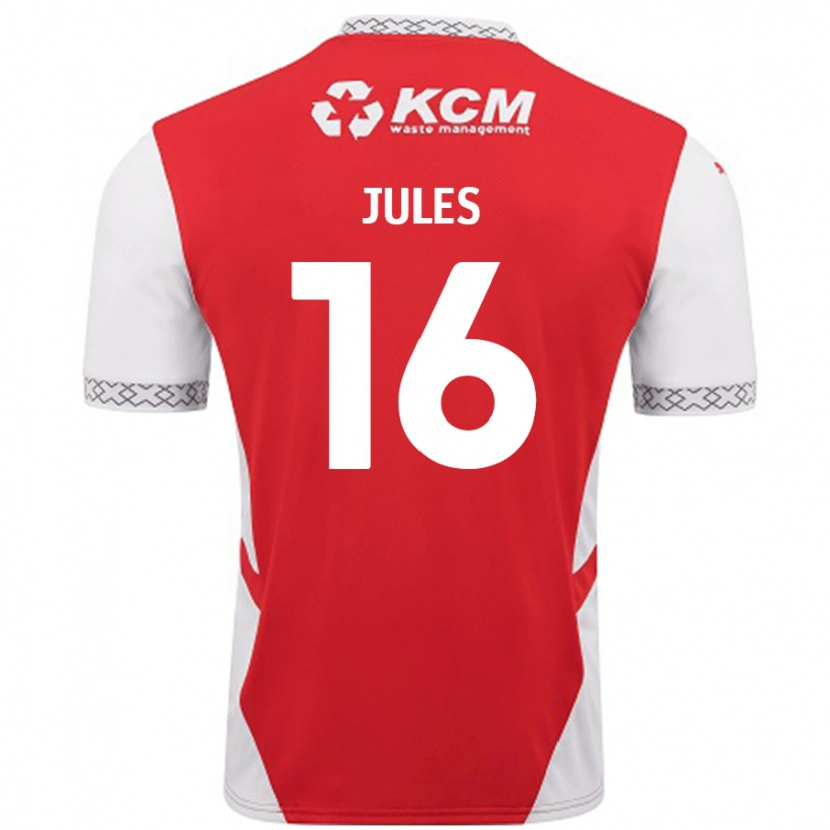 Danxen Män Zak Jules #16 Röd Vit Hemmatröja Matchtröjor 2024/25 Tröjor T-Tröja