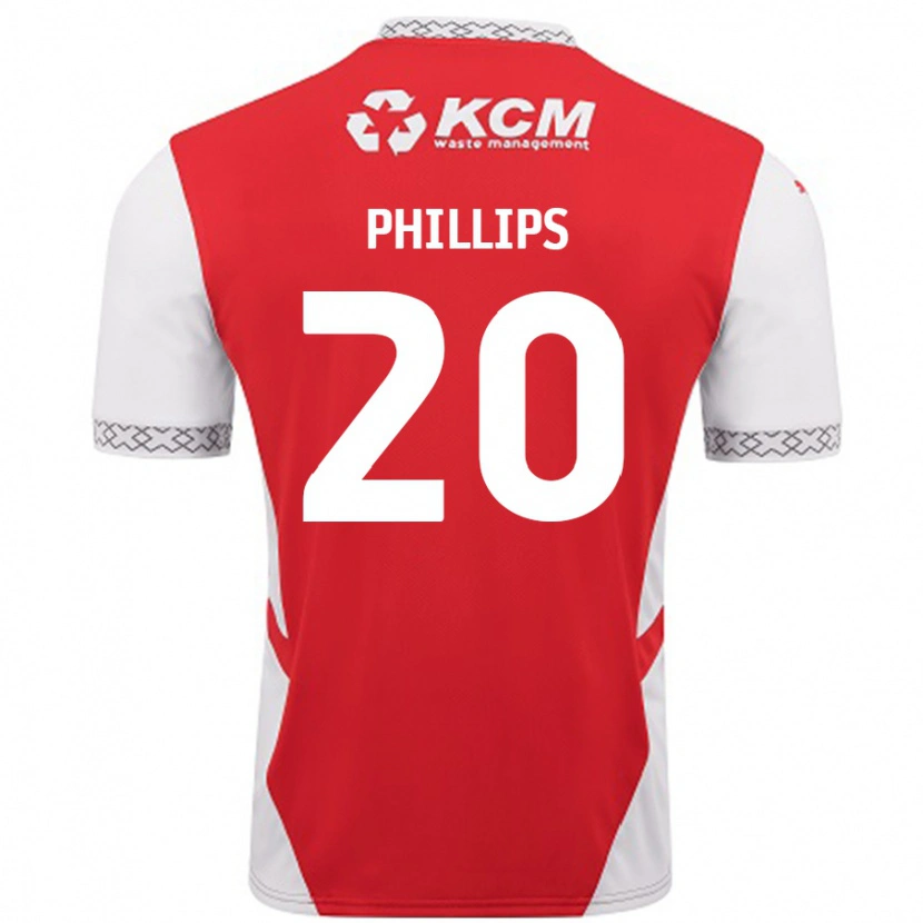 Danxen Män Dillon Phillips #20 Röd Vit Hemmatröja Matchtröjor 2024/25 Tröjor T-Tröja