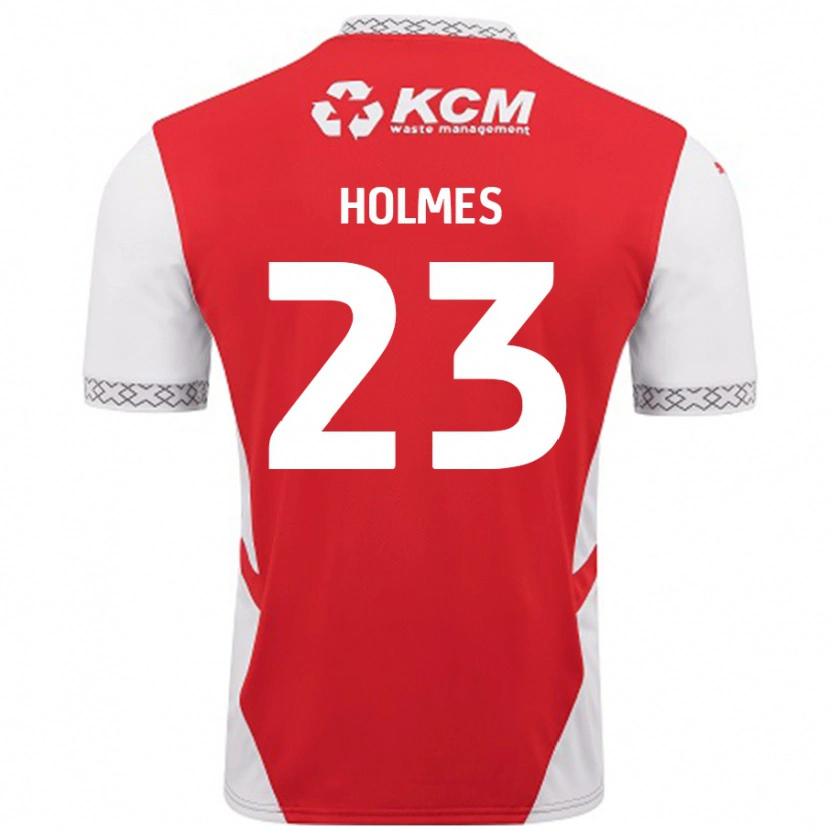 Danxen Män Jack Holmes #23 Röd Vit Hemmatröja Matchtröjor 2024/25 Tröjor T-Tröja