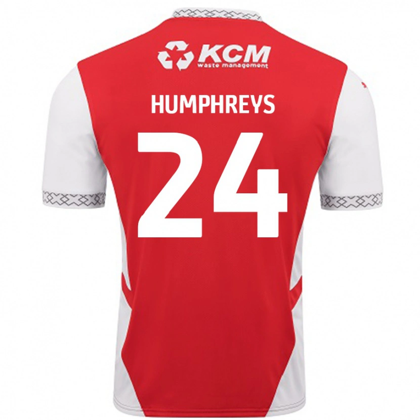 Danxen Män Cameron Humphreys #24 Röd Vit Hemmatröja Matchtröjor 2024/25 Tröjor T-Tröja