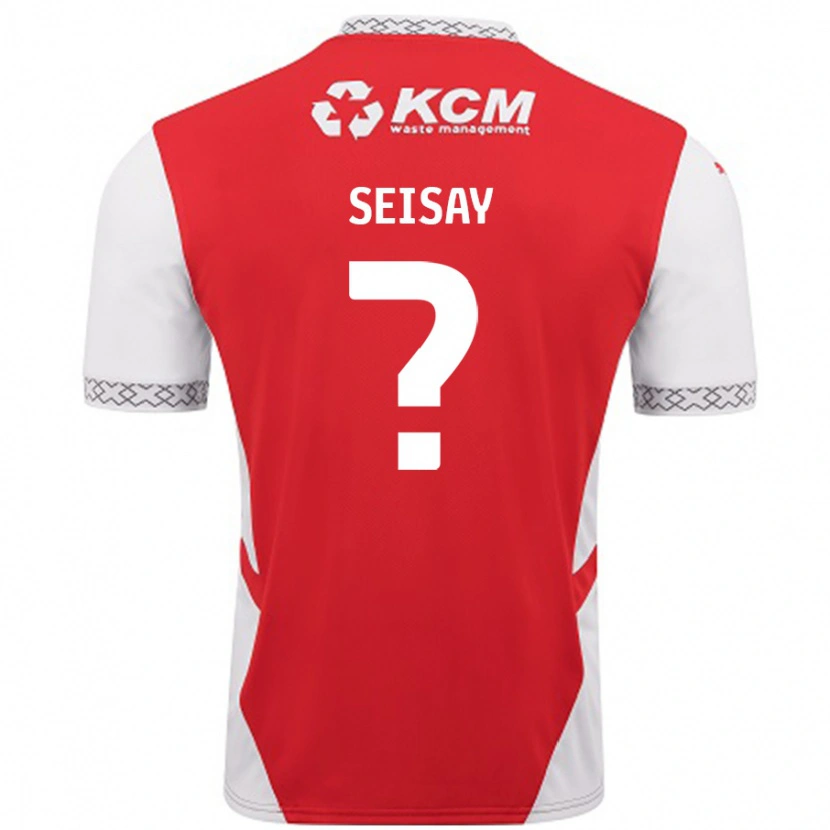 Danxen Män Hamid Seisay #0 Röd Vit Hemmatröja Matchtröjor 2024/25 Tröjor T-Tröja