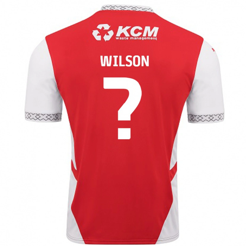 Danxen Män Reece Wilson #0 Röd Vit Hemmatröja Matchtröjor 2024/25 Tröjor T-Tröja