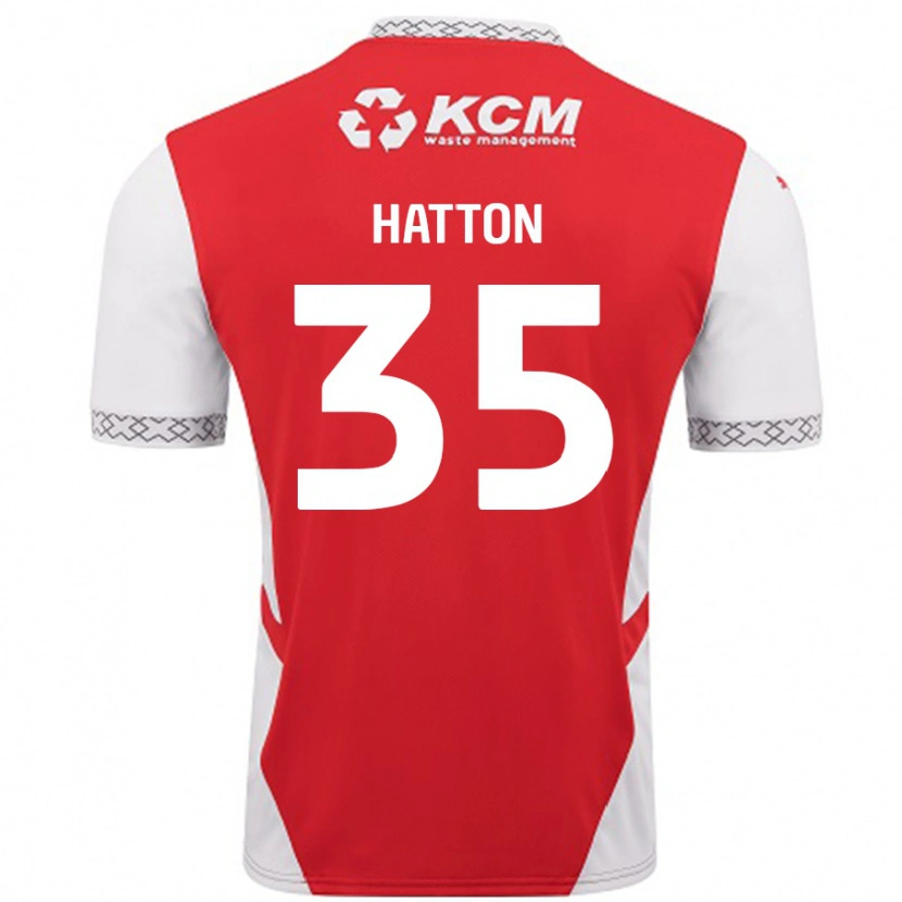 Danxen Män Ben Hatton #35 Röd Vit Hemmatröja Matchtröjor 2024/25 Tröjor T-Tröja
