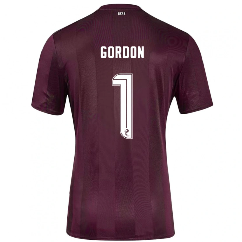Danxen Män Craig Gordon #1 Bourgogne Hemmatröja Matchtröjor 2024/25 Tröjor T-Tröja