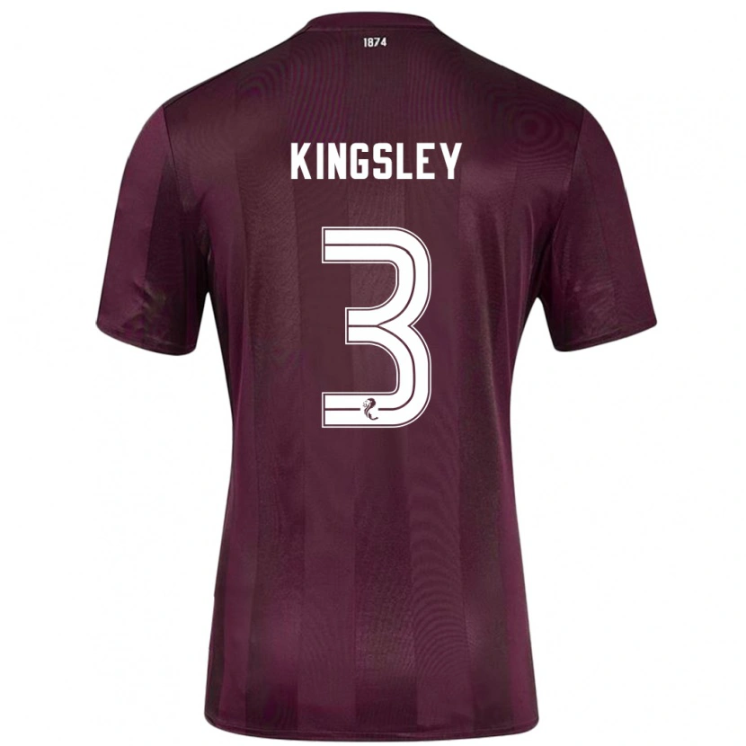 Danxen Män Stephen Kingsley #3 Bourgogne Hemmatröja Matchtröjor 2024/25 Tröjor T-Tröja