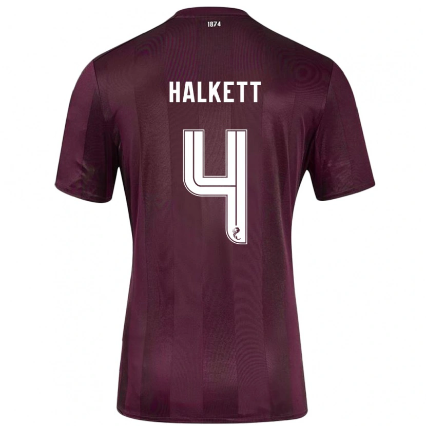 Danxen Män Craig Halkett #4 Bourgogne Hemmatröja Matchtröjor 2024/25 Tröjor T-Tröja