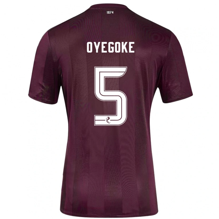 Danxen Män Daniel Oyegoke #5 Bourgogne Hemmatröja Matchtröjor 2024/25 Tröjor T-Tröja