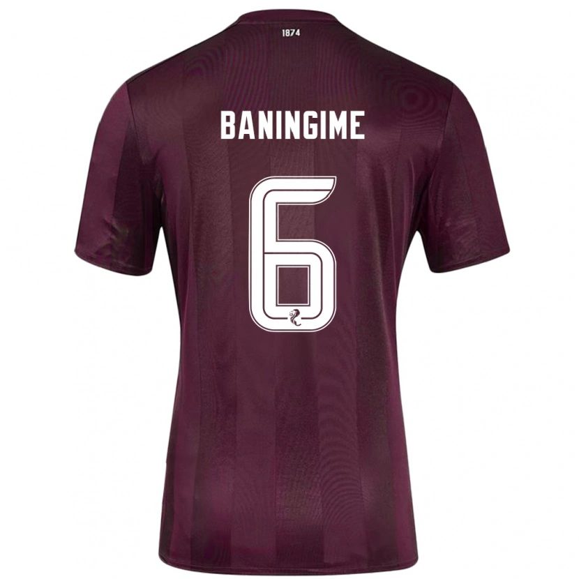 Danxen Män Beni Baningime #6 Bourgogne Hemmatröja Matchtröjor 2024/25 Tröjor T-Tröja