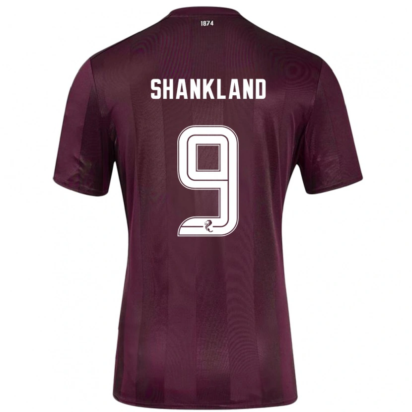 Danxen Män Lawrence Shankland #9 Bourgogne Hemmatröja Matchtröjor 2024/25 Tröjor T-Tröja