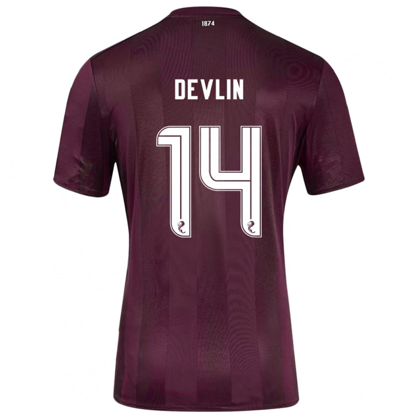 Danxen Män Cammy Devlin #14 Bourgogne Hemmatröja Matchtröjor 2024/25 Tröjor T-Tröja