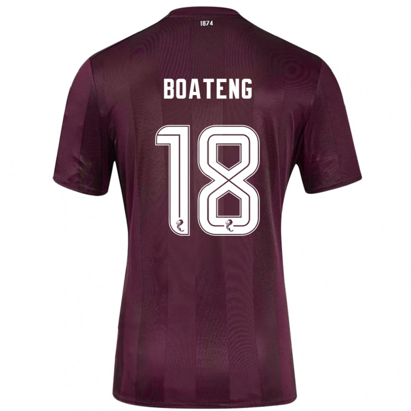Danxen Män Malachi Boateng #18 Bourgogne Hemmatröja Matchtröjor 2024/25 Tröjor T-Tröja
