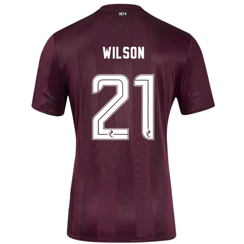 Danxen Män James Wilson #21 Bourgogne Hemmatröja Matchtröjor 2024/25 Tröjor T-Tröja