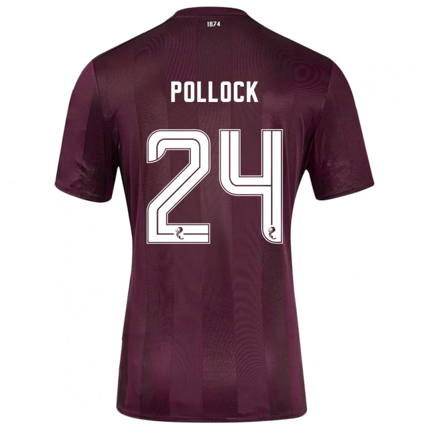 Danxen Män Finlay Pollock #24 Bourgogne Hemmatröja Matchtröjor 2024/25 Tröjor T-Tröja