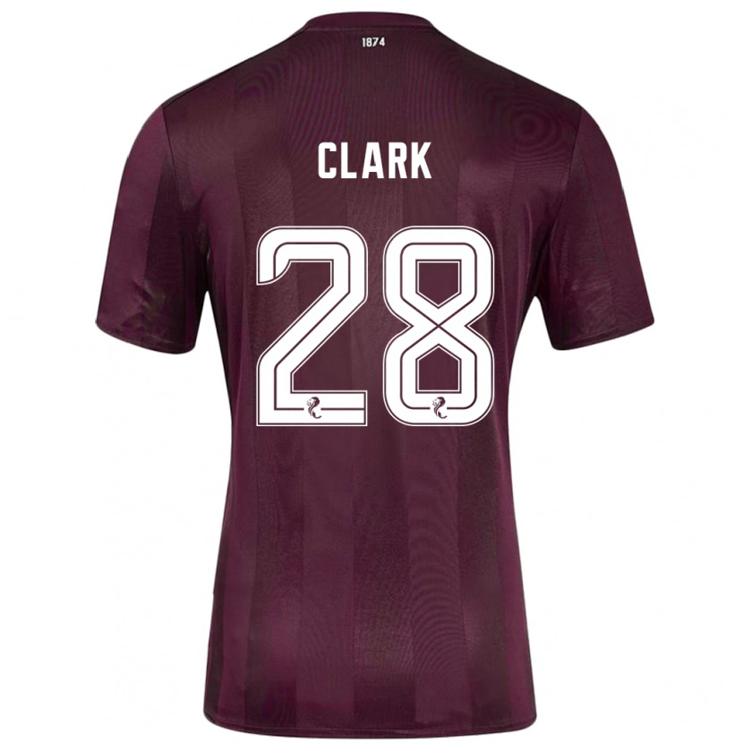 Danxen Män Zander Clark #28 Bourgogne Hemmatröja Matchtröjor 2024/25 Tröjor T-Tröja