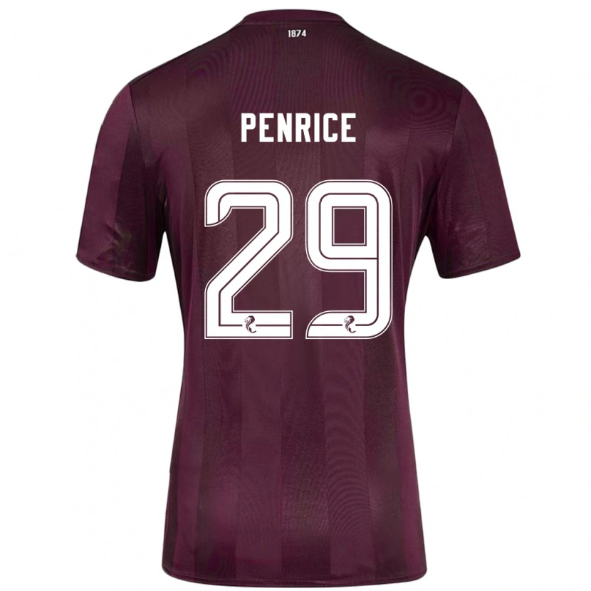 Danxen Män James Penrice #29 Bourgogne Hemmatröja Matchtröjor 2024/25 Tröjor T-Tröja