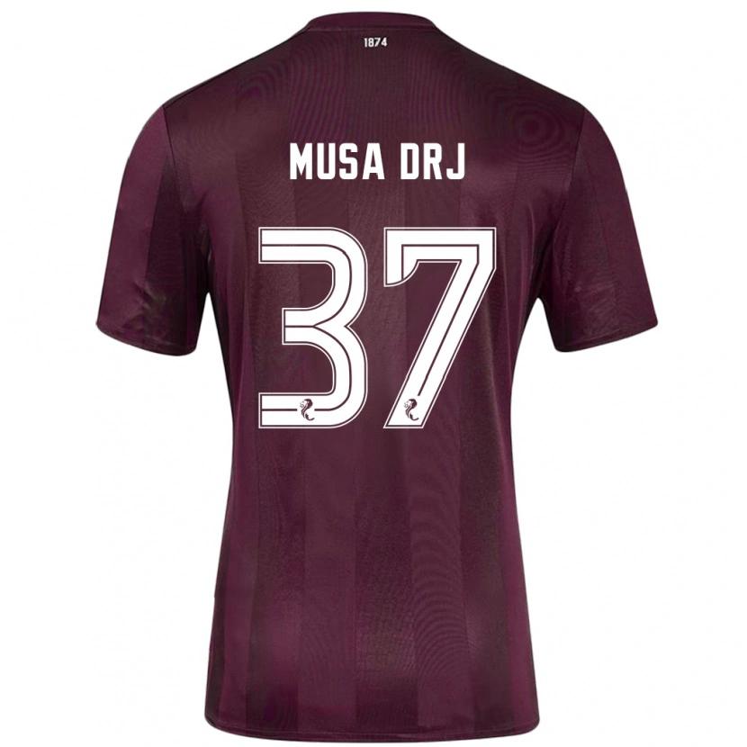 Danxen Män Musa Drammeh #37 Bourgogne Hemmatröja Matchtröjor 2024/25 Tröjor T-Tröja