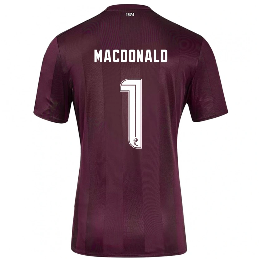 Danxen Män Jamie Macdonald #1 Bourgogne Hemmatröja Matchtröjor 2024/25 Tröjor T-Tröja