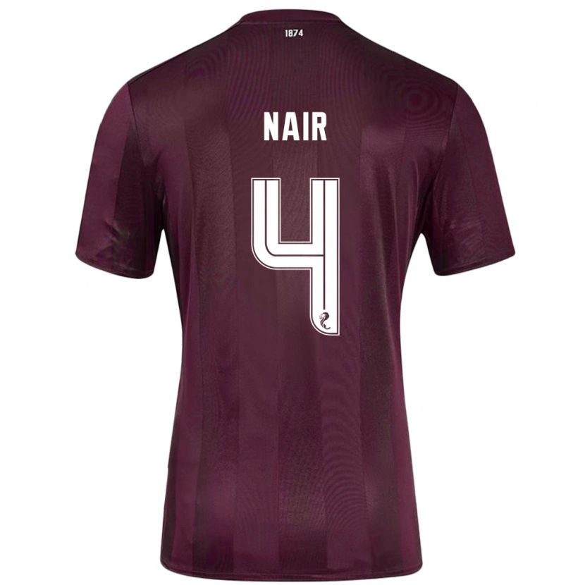 Danxen Män Kenzi Nair #4 Bourgogne Hemmatröja Matchtröjor 2024/25 Tröjor T-Tröja