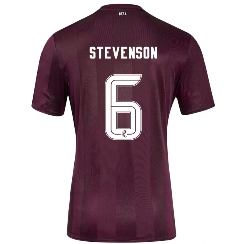 Danxen Män Gus Stevenson #6 Bourgogne Hemmatröja Matchtröjor 2024/25 Tröjor T-Tröja