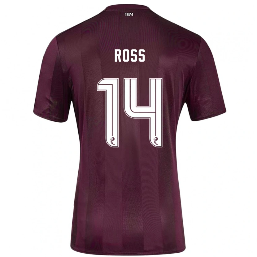 Danxen Män Mackenzie Ross #14 Bourgogne Hemmatröja Matchtröjor 2024/25 Tröjor T-Tröja