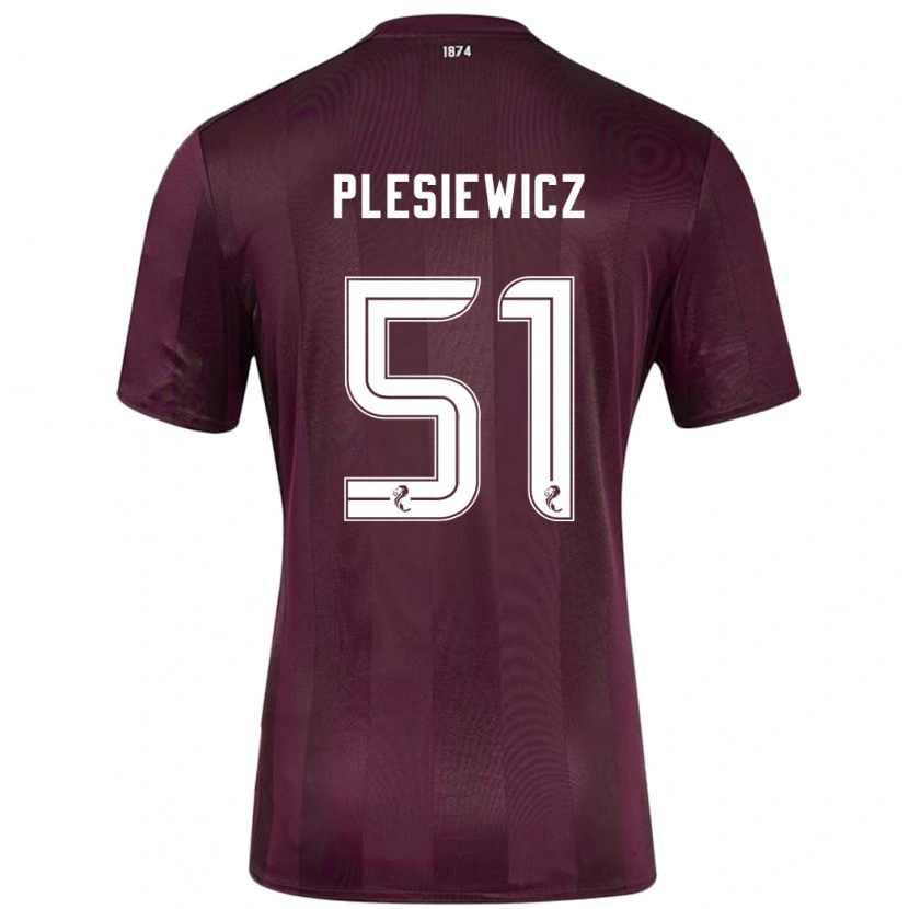 Danxen Män Szymon Plesiewicz #51 Bourgogne Hemmatröja Matchtröjor 2024/25 Tröjor T-Tröja