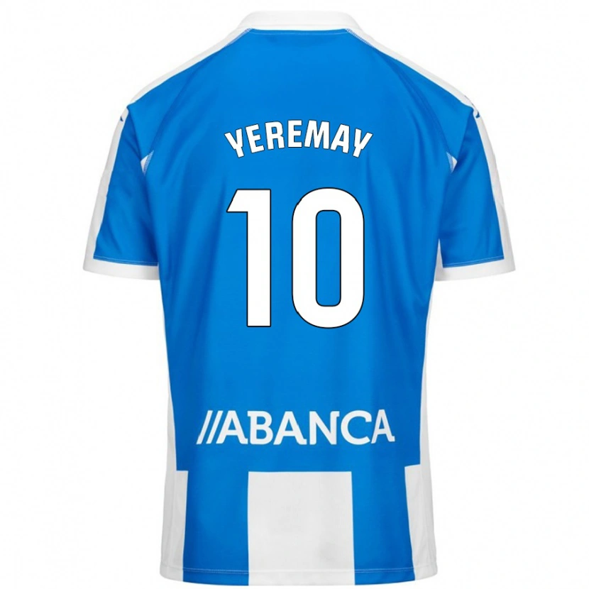 Danxen Män Yeremay Hernández #10 Blå Vit Hemmatröja Matchtröjor 2024/25 Tröjor T-Tröja