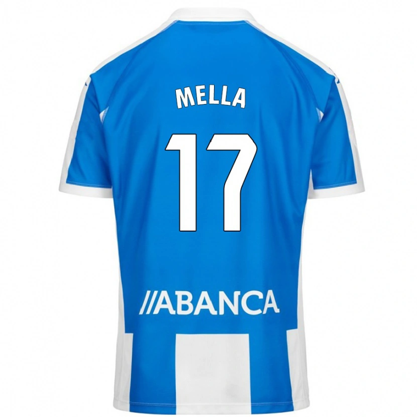 Danxen Män David Mella #17 Blå Vit Hemmatröja Matchtröjor 2024/25 Tröjor T-Tröja