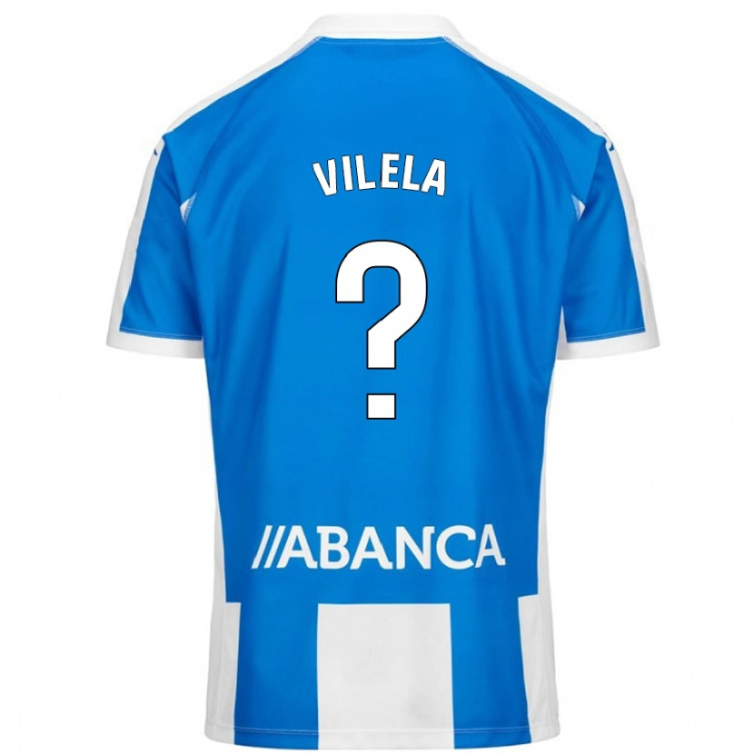 Danxen Män Rubén Vilela #0 Blå Vit Hemmatröja Matchtröjor 2024/25 Tröjor T-Tröja