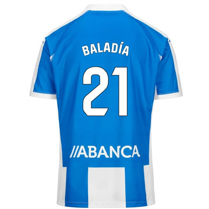 Danxen Män Álvaro Baladía #21 Blå Vit Hemmatröja Matchtröjor 2024/25 Tröjor T-Tröja