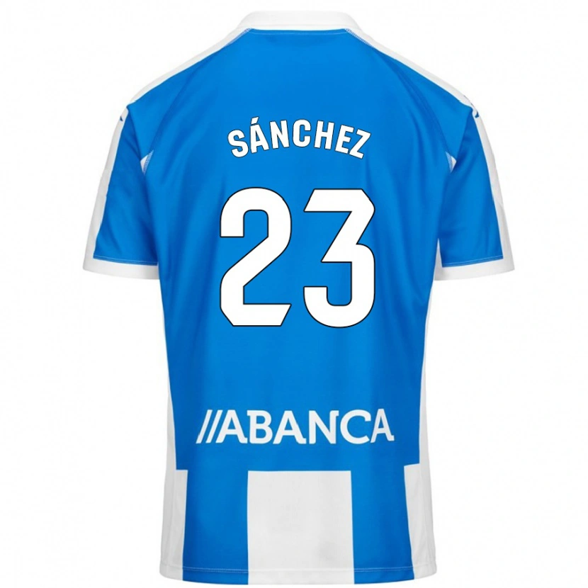 Danxen Män Kevin Sánchez #23 Blå Vit Hemmatröja Matchtröjor 2024/25 Tröjor T-Tröja