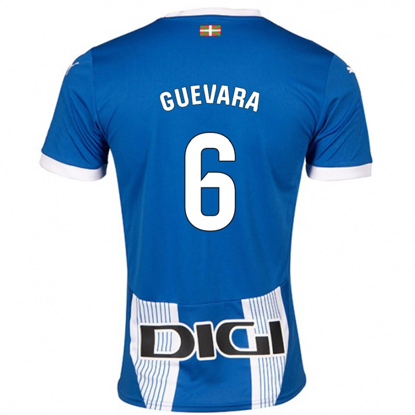 Danxen Män Ander Guevara #6 Blå Hemmatröja Matchtröjor 2024/25 Tröjor T-Tröja