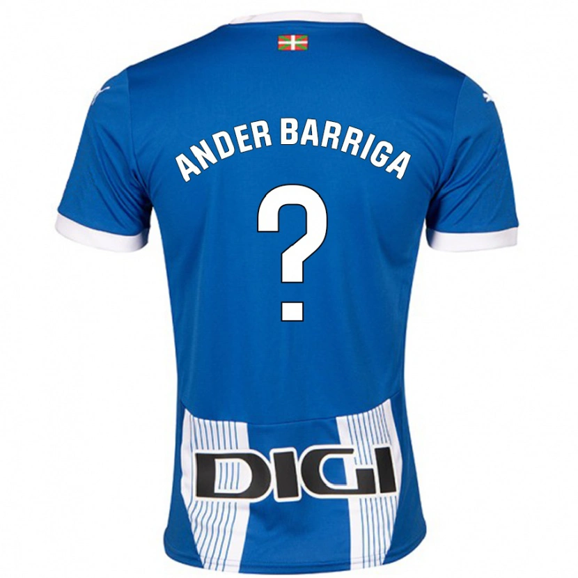 Danxen Män Jon Ander Barriga #0 Blå Hemmatröja Matchtröjor 2024/25 Tröjor T-Tröja