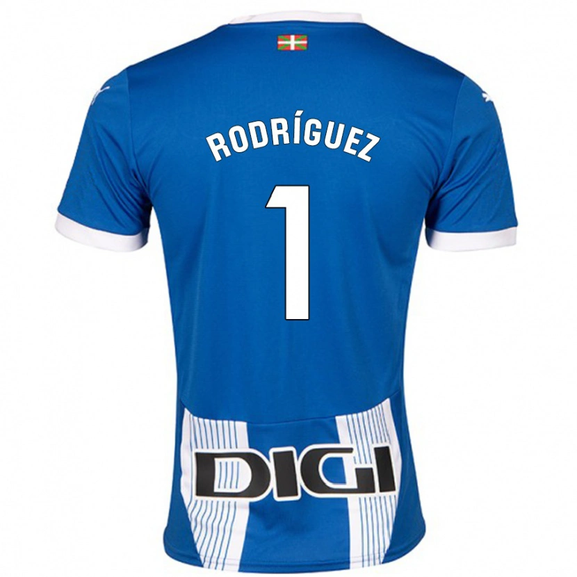 Danxen Män Adrián Rodríguez #1 Blå Hemmatröja Matchtröjor 2024/25 Tröjor T-Tröja