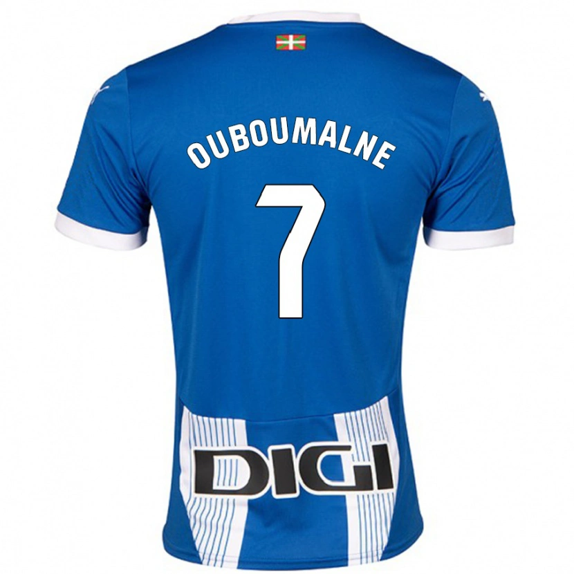 Danxen Män Ibra Ouboumalne #7 Blå Hemmatröja Matchtröjor 2024/25 Tröjor T-Tröja
