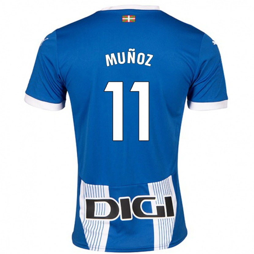 Danxen Män Egoitz Muñoz #11 Blå Hemmatröja Matchtröjor 2024/25 Tröjor T-Tröja