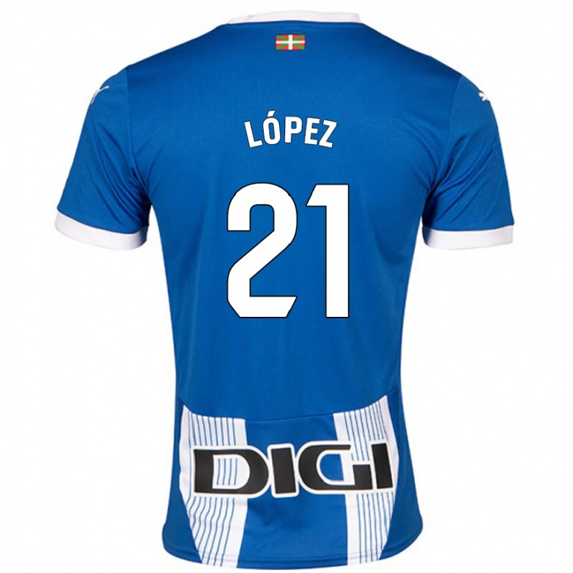 Danxen Män Juanma López #21 Blå Hemmatröja Matchtröjor 2024/25 Tröjor T-Tröja