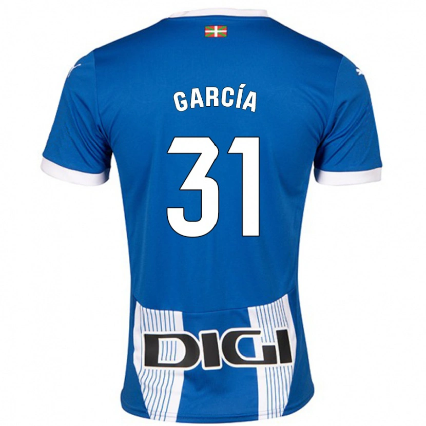 Danxen Män Gaizka García #31 Blå Hemmatröja Matchtröjor 2024/25 Tröjor T-Tröja