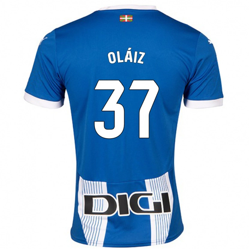 Danxen Män Xanet Oláiz #37 Blå Hemmatröja Matchtröjor 2024/25 Tröjor T-Tröja