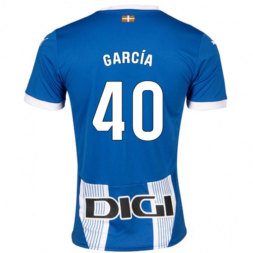 Danxen Män Álvaro García #40 Blå Hemmatröja Matchtröjor 2024/25 Tröjor T-Tröja