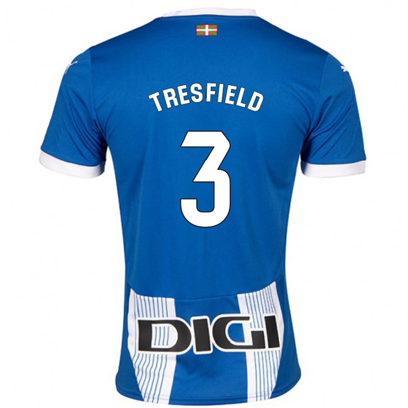Danxen Män Laurène Tresfield #3 Blå Hemmatröja Matchtröjor 2024/25 Tröjor T-Tröja