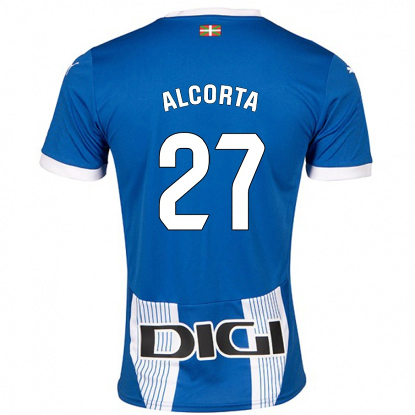 Danxen Män Alaitz Alcorta #27 Blå Hemmatröja Matchtröjor 2024/25 Tröjor T-Tröja