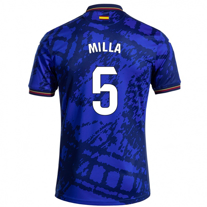 Danxen Män Luis Milla #5 Mörkare Blå Hemmatröja Matchtröjor 2024/25 Tröjor T-Tröja