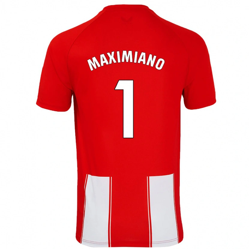 Danxen Män Luís Maximiano #1 Röd Vit Hemmatröja Matchtröjor 2024/25 Tröjor T-Tröja