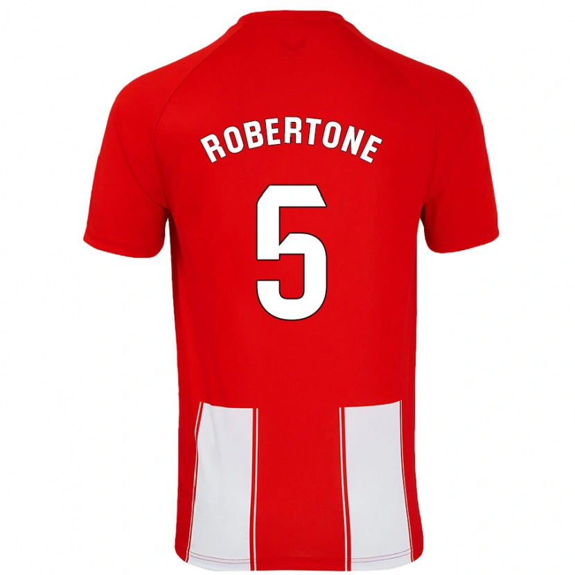 Danxen Män Lucas Robertone #5 Röd Vit Hemmatröja Matchtröjor 2024/25 Tröjor T-Tröja