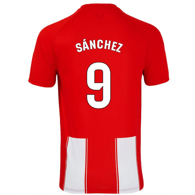 Danxen Män Loren Sánchez #9 Röd Vit Hemmatröja Matchtröjor 2024/25 Tröjor T-Tröja