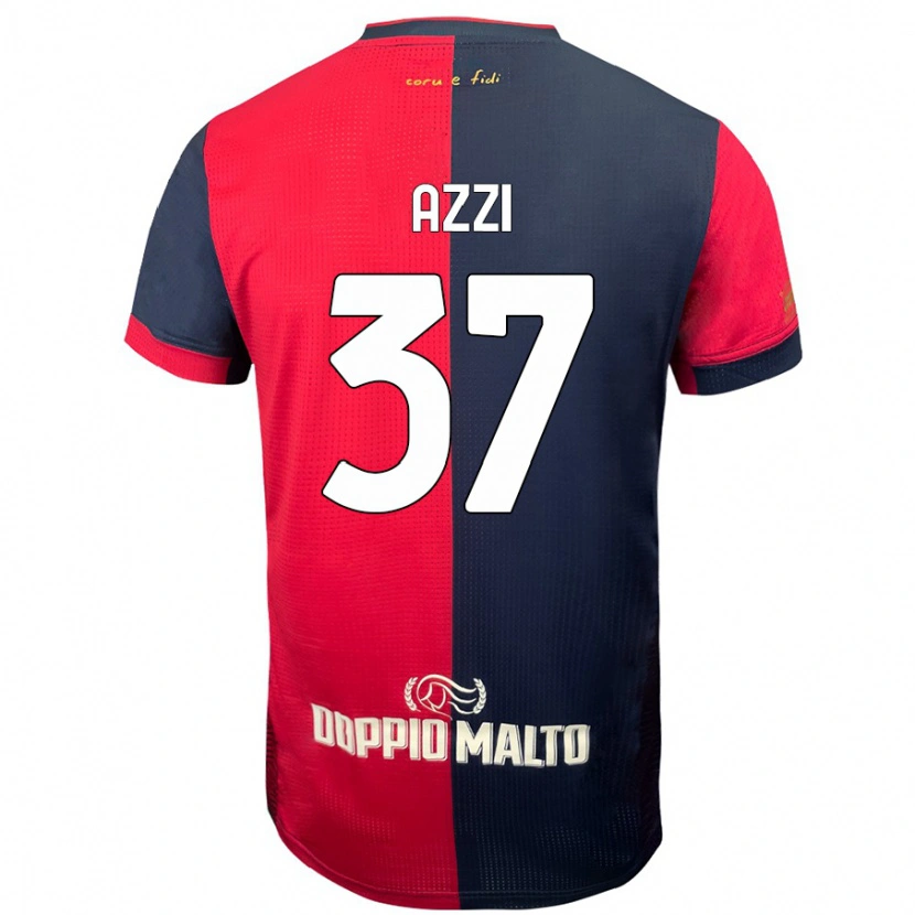 Danxen Män Paulo Azzi #37 Röd Mörkare Blå Hemmatröja Matchtröjor 2024/25 Tröjor T-Tröja