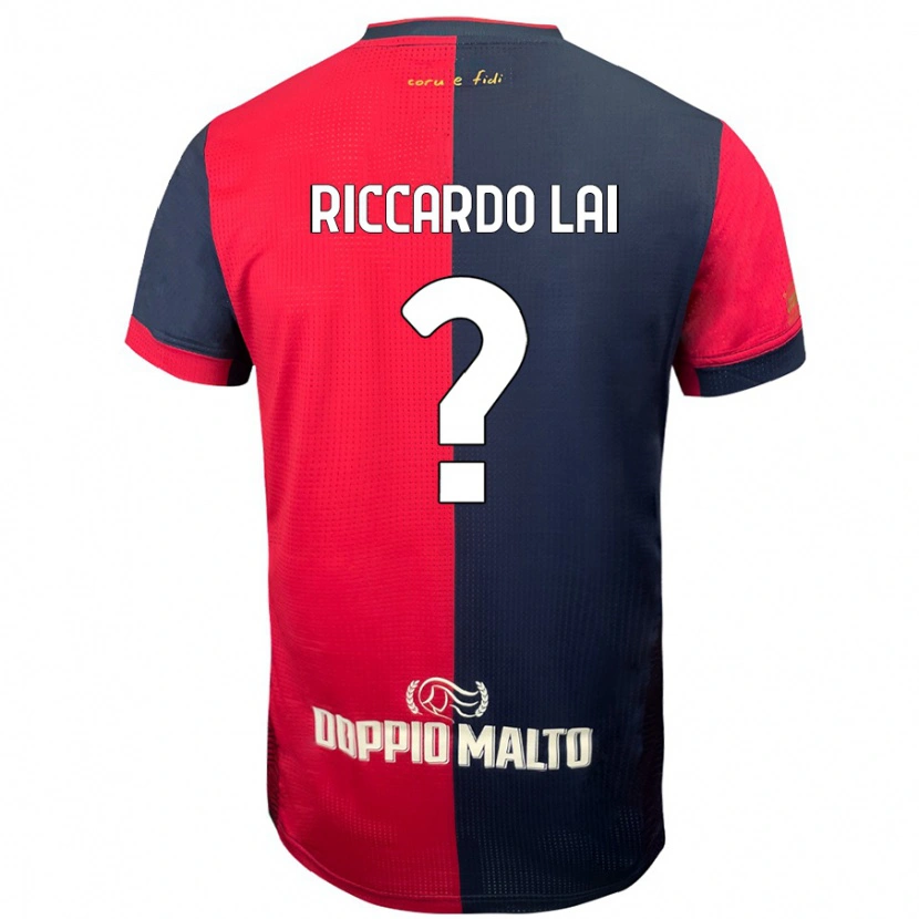 Danxen Män Riccardo Lai #0 Röd Mörkare Blå Hemmatröja Matchtröjor 2024/25 Tröjor T-Tröja