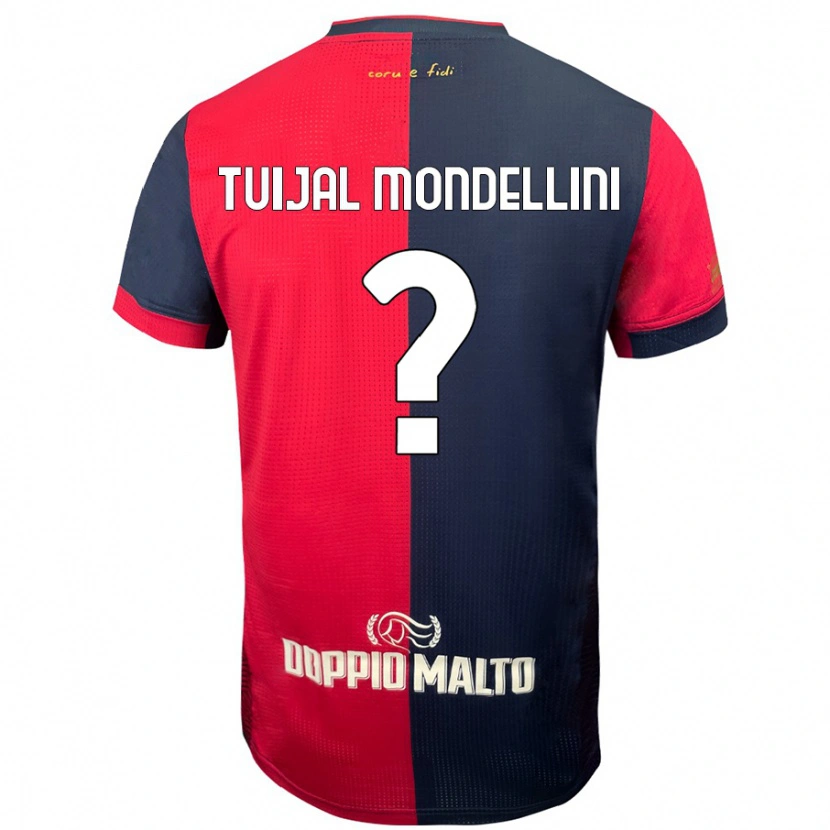Danxen Män Luca Tuijal Mondellini #0 Röd Mörkare Blå Hemmatröja Matchtröjor 2024/25 Tröjor T-Tröja